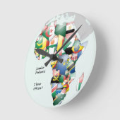 Feier zum Thema "Afrika in Flags Design" Runde Wanduhr (Winkel)