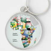 Feier zum Thema "Afrika in Flags Design" Schlüsselanhänger (Vorne)