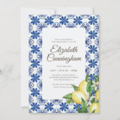 Feier zum Thema "Lebensfarbene mediterrane Fliesen Einladung (Vorderseite)