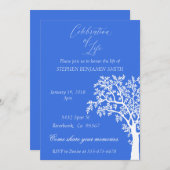 Feier zum White Tree des Lebensdenkmals Einladung (Vorne/Hinten)