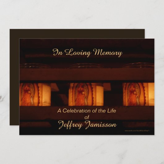 Feier zur Einladung des Lebens, Gedenkkerzen (Vorne/Hinten)