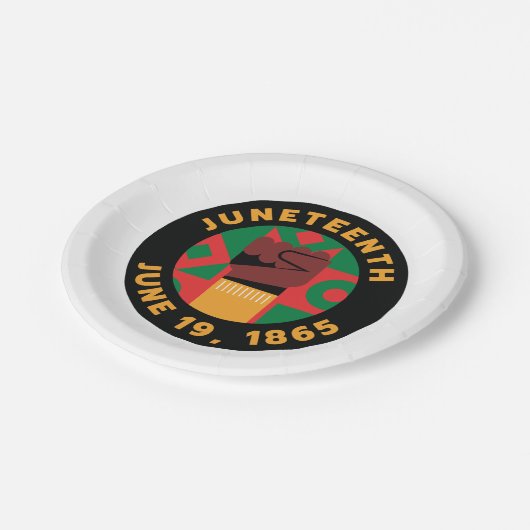 Feier zur Feier zum Gedenken an Freiheit und Pappteller (Schrägansicht)