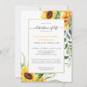 Feier zur Gedenkstätte der Sonnenblumen Einladung (Vorderseite)