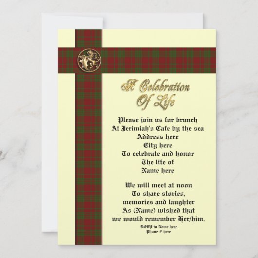 Feier zur Gedenkveranstaltung für den Menschen Einladung (Vorderseite)