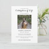 Feier zur Lebenseinladung mit Foto Einladung (Stehend Vorderseite)