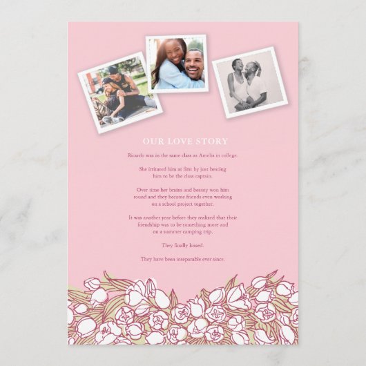 Feier zur Liebe der Rosa Tulpen Programm (Rückseite)