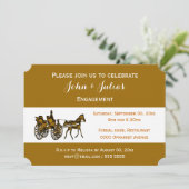 Feier zur Pferdekutsche Einladung (Stehend Vorderseite)