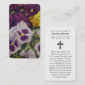 Feier zur Sympathie-Karte der lebenslangen Blume Visitenkarte (Vorne/Hinten)