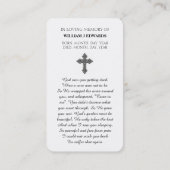 Feier zur Sympathie-Karte der lebenslangen Blume Visitenkarte (Rückseite)