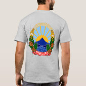 Feier zur Unabhängigkeit der Fahne in Nordmakedoni T-Shirt (Rückseite)