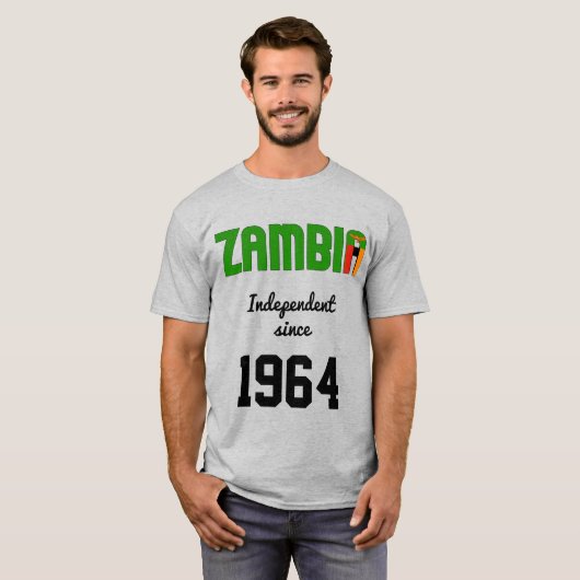 Feier zur Unabhängigkeit der Flagge Sambias T-Shirt (Vorne ganz)