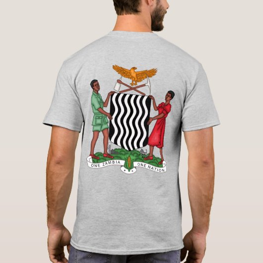 Feier zur Unabhängigkeit der Flagge Sambias T-Shirt (Rückseite)