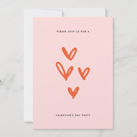 Feierabend am Rosa Valentinstag Einladung (Vorderseite)