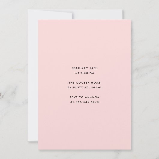 Feierabend am Rosa Valentinstag Einladung (Rückseite)