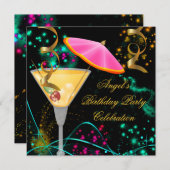 Feierabend Cocktail Einladung (Vorne/Hinten)