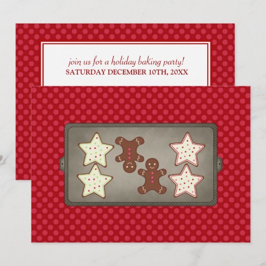 Feierabend Cookie Backen Party Einladungen (Vorne/Hinten)
