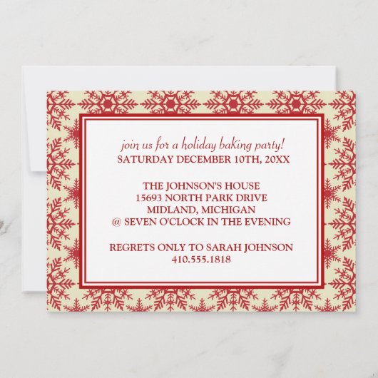 Feierabend Cookie Backen Party Einladungen (Rückseite)