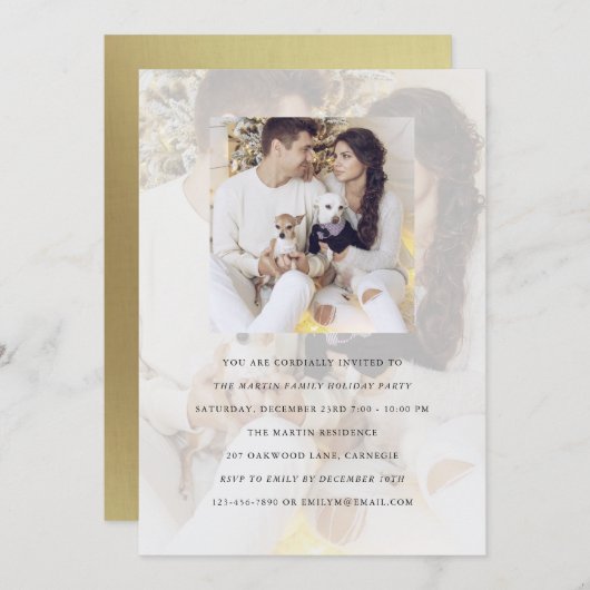 Feierabend Doppeltes Foto Einladung mit Overlay (Vorne/Hinten)