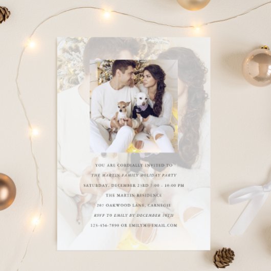 Feierabend Doppeltes Foto Einladung mit Overlay