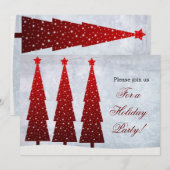 Feierabend Einladung - 3 rote Bäume (Vorne/Hinten)