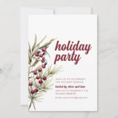 Feierabend Einladung mit Grüntönen Berries (Vorderseite)