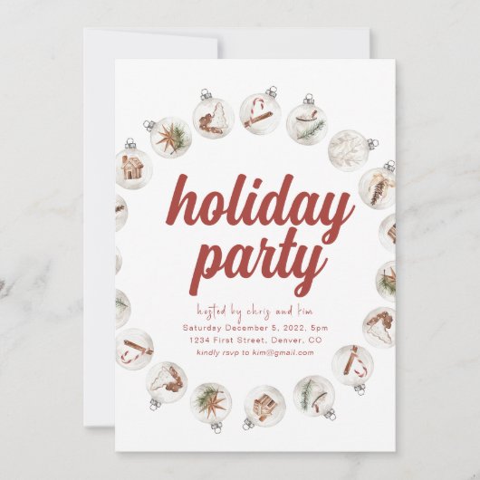 Feierabend Einladung mit Ornamenten (Vorderseite)