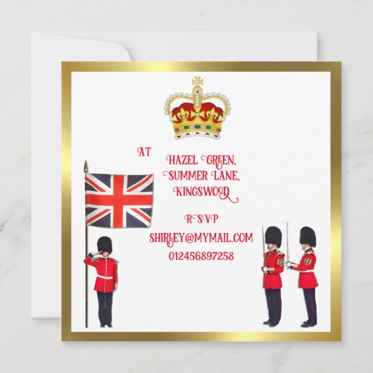 Feierabend Einladung zur Krönung (Rückseite)