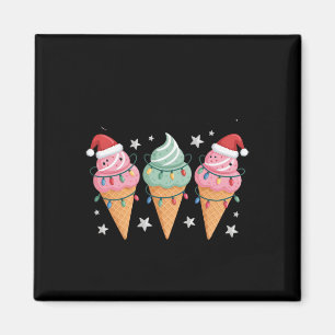 Feierabend Eiscreme Kon in Licht und Santa gerisse Magnet