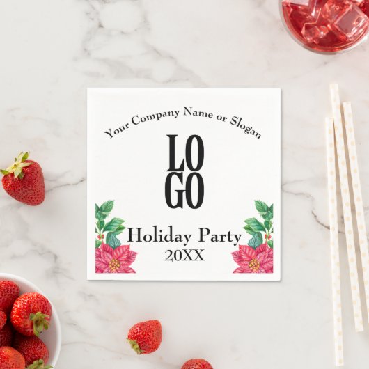 Feierabend für Firmen- oder Firmenkunden-Logos Serviette (Beispiel)