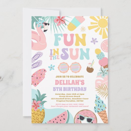 Feierabend im Sun Tropical Beach Einladung (Vorderseite)