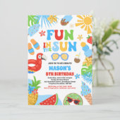 Feierabend im Sun Tropical Beach Einladung (Stehend Vorderseite)