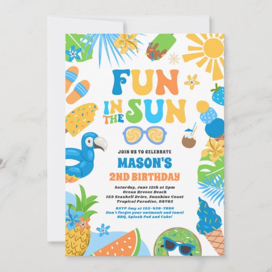 Feierabend im Sun Tropical Beach Einladung (Vorderseite)