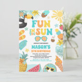 Feierabend im Sun Tropical Beach Einladung (Stehend Vorderseite)