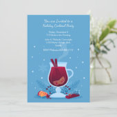 Feierabend mit heißem Apfel und Schnee Einladung (Stehend Vorderseite)