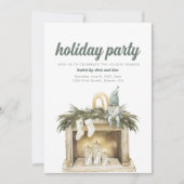 Feierabend mit Kamin mit Elf Einladung (Vorderseite)