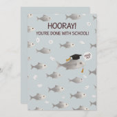 Feierabend mit Schulfisch-Absolvent Feiertagskarte (Vorne/Hinten)