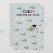 Feierabend mit Schulfisch-Absolvent Feiertagskarte (Vorne/Hinten)