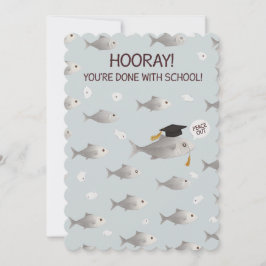 Feierabend mit Schulfisch-Absolvent Feiertagskarte