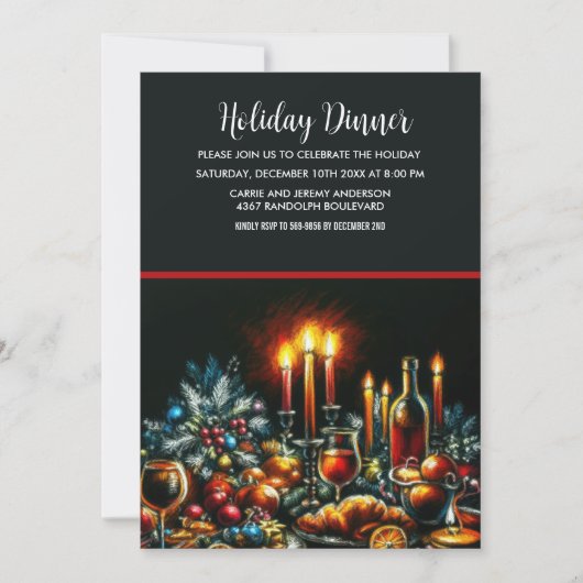 Feierabend Pastel Zeichnend Einladung (Vorderseite)