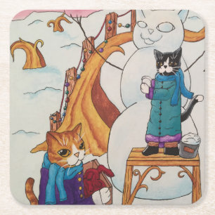 Feierabend Rechteckiger Pappuntersetzer