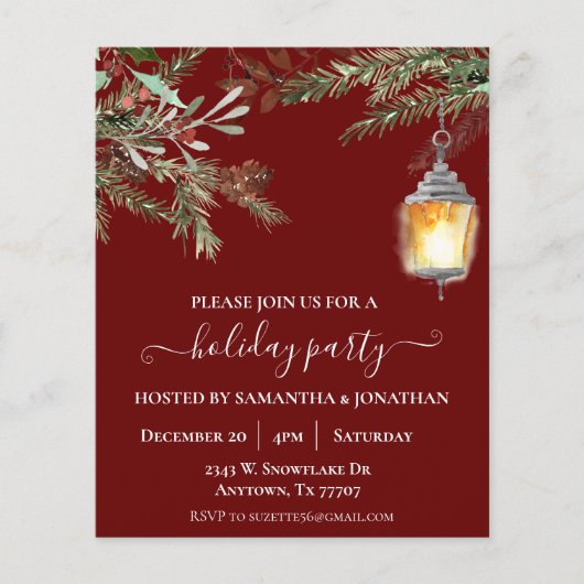 Feierabend Weihnachten Winter Pine Drop Flyer (Vorne)