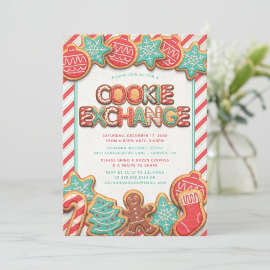 Feierabend zum Thema Cookie Exchange Einladung (Stehend Vorderseite)