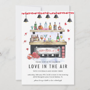 Feierabend zur Feiertagszeit Valentins Cocktailp Einladung