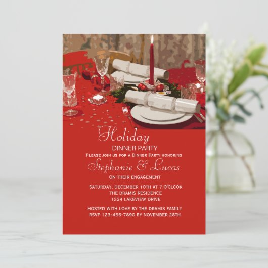 Feierabendessen Party Einladung (Stehend Vorderseite)