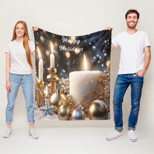 Feierabendkerzen Fleece-Decke Fleecedecke (Beispiel)