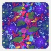 Feierabendmuster Quadratischer Aufkleber (Vorderseite)