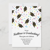 Feierabitur Party farbenfroh Einladung (Vorderseite)