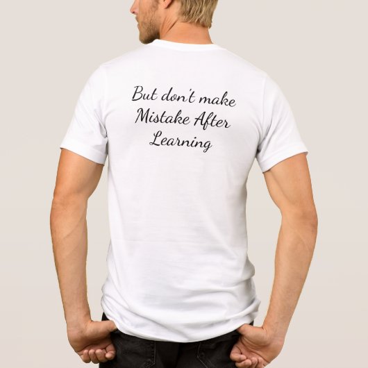 Feiere deine Fehler Zitat Tri-Blend Shirt (Rückseite)