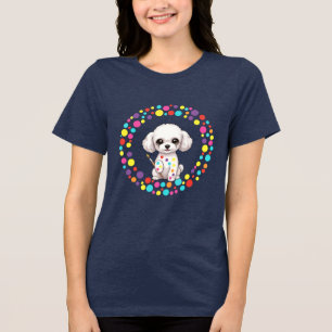 Feiere den Punkt-Tag mit meinem Teacup-Pudel  Tri-Blend Shirt