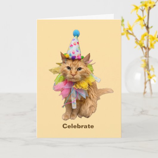 Feiere -- Egal Karte (Gelbe Blume)